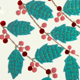 Set of 6 Christmas Foiled Postcards, Holly