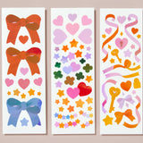 Japanese Sticker Sheets - Bows and Hearts