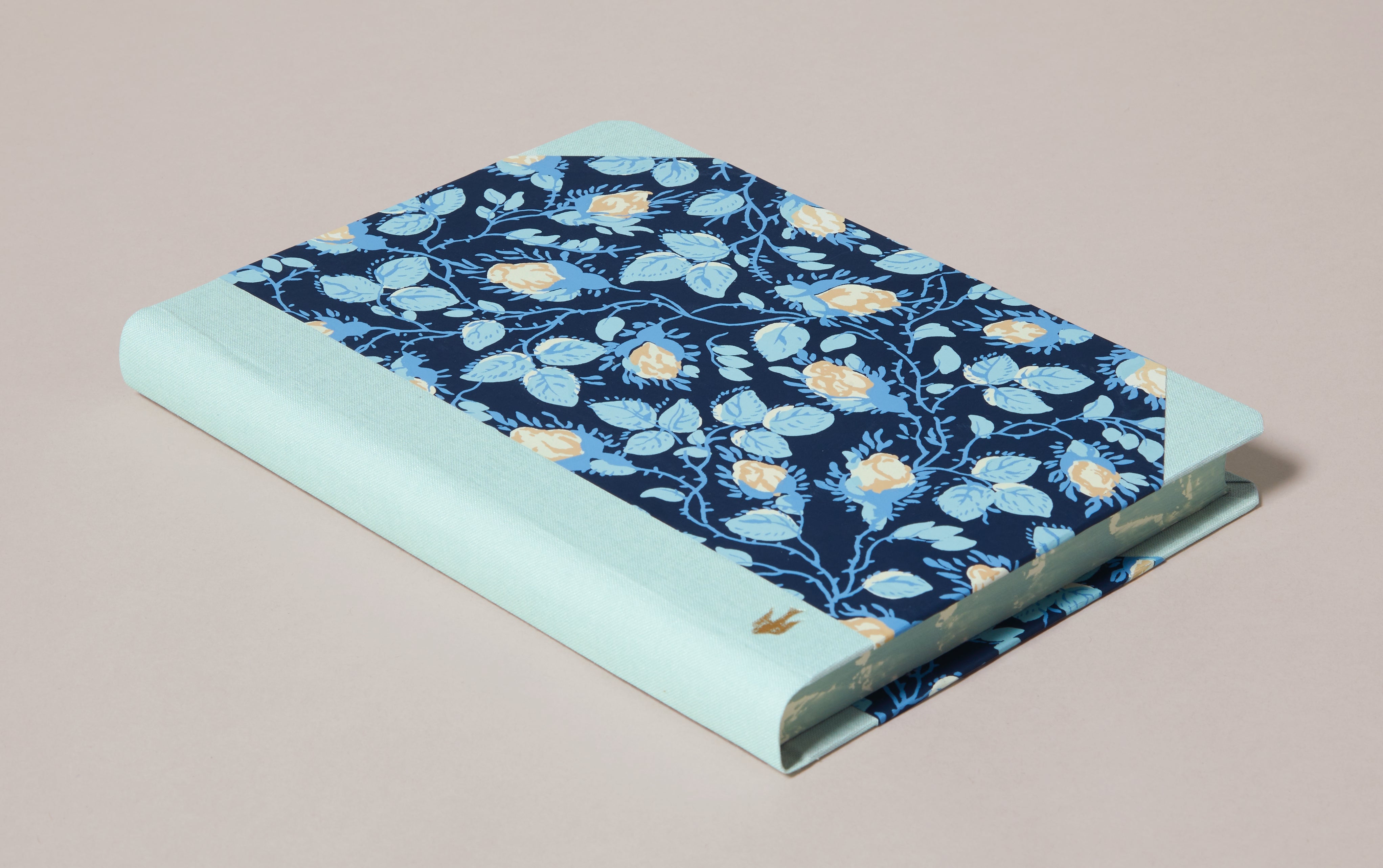 Extra-Thick "Composition Ledger" Wallpaper Collection Notebook, Blue Rosebuds