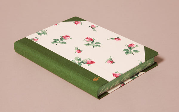 Extra-Thick "Composition Ledger" Wallpaper Collection Notebook, Pink Rosebuds