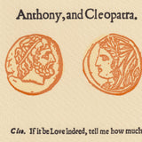 Shakespeare's Letterpress Greeting Card, Antony and Cleopatra