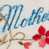 Vintage French Embroidered WWI Greeting Card, To my dear Mother