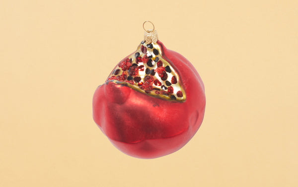 Open Pomegranate Glass Ornament