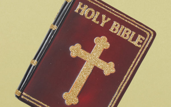 Holy Bible Glass Ornament