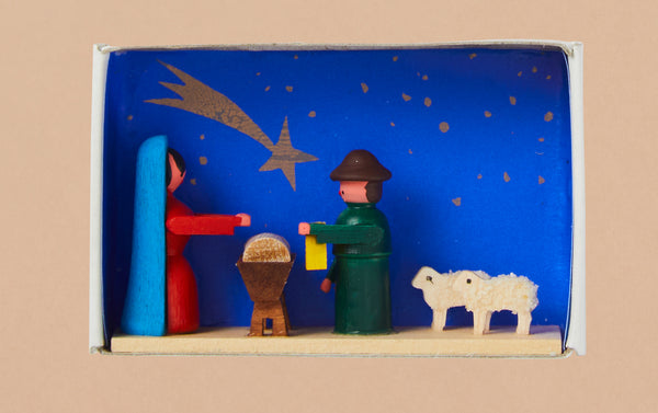 Matchbox Diorama, Nativity Scene with Sheep