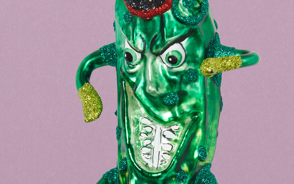 Evil Pickle Glass Ornament