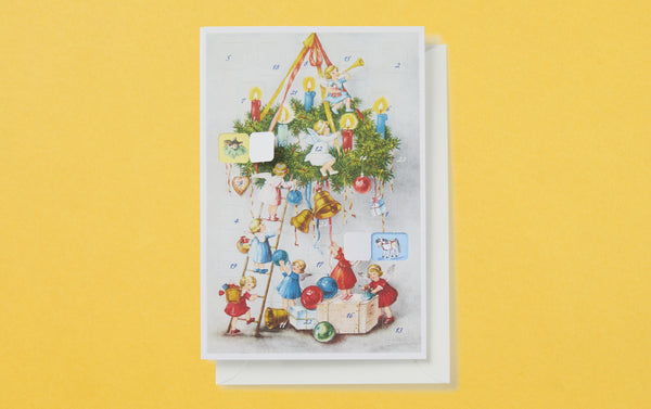 Advent Calendar Card Angel with Wreath