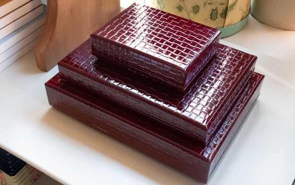 Red Lacquer Storage Box