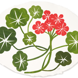 Denise Fiedler Floral Collage - Oval / Red Geranium