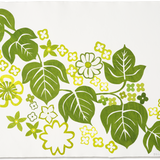 Denise Fiedler Floral Collage - Green Abstract Floral with Vine of 7 Leaves