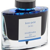 Pilot Iro Shizuku Kon Peki Fountain Pen Ink Bottle, 50ml