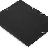 Charcoal black "Chemise" portfolio folder with grey elastic