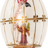 Pink Parrot in a Globe Glass Ornament