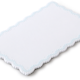 Decorative Forget-Me-Not Scalloped Edge Flat Cards - Pack of 10