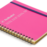 Spiral Bound Rollbahn Card Cover Notebook, Hot Pink