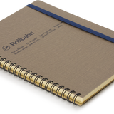 Spiral Bound Rollbahn Fabric Cover A5 Notebook, Grey