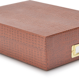 Brown Alligator Leatherette Archival Box