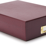 Burgundy Leatherette Archival Box