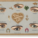 Choosing Keeping Embossed Nostalgic Postcard, Eyes