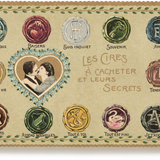 Choosing Keeping Embossed Nostalgic Postcard, Seals