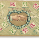 Choosing Keeping Embossed Nostalgic Postcard, Stamp