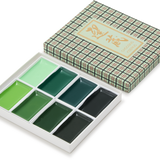 Choosing Keeping Japanese Colorama 8 Colour Watercolour Set, Greens