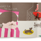 Christmas Eve Fireplace Pop-up Greeting Card