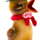 Traditional Papier-mâché Duck with Hat Candy Box
