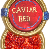Red Caviar Glass Ornament