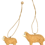 Lamb and Sheep Wooden Ornament