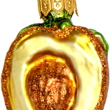 Mini Half Peach Glass Ornament