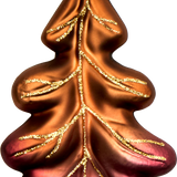 Brown Oak Leaf Glass Ornament