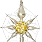 Silver Star Tree Topper Glass Ornament