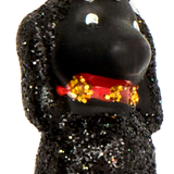 Mini Black Spaniel Glass Ornament