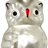 Mini Silver Owl Glass Ornament