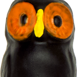Mini Black Owl Glass Ornament