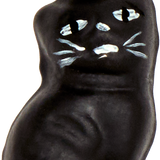 Mini Black Cat Glass Ornament