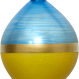 Blue, Gold and Yellow Vintage Style Glass Ornament