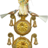 Victorian Angel and Birds Tree Topper Glass Ornament