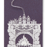 Starched Lace Hanging Ornament, Fireplace