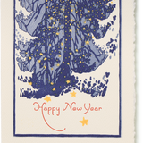 Letterpress "Happy New Year" Stardust Greeting Card