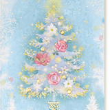 Blue Christmas Tree Mini Greeting Card
