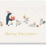 Penguins Mini Christmas Greeting Card