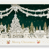 Christmas Town Green Pop-up Greeting Card