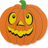 Die Cut Jack-o'-lantern Halloween Greeting Card