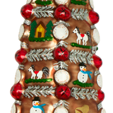 Gingerbread Christmas Tree Glass Ornament