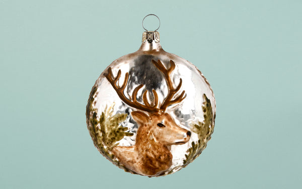 Stag Glass Ornament