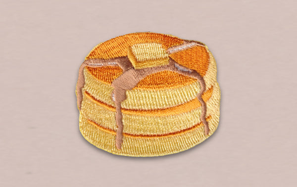 Japanese Embroidered Patch, Fluffy Pancakes