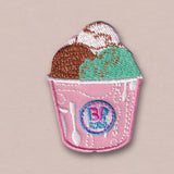 Japanese Embroidered Patch, Ice-cream Cup
