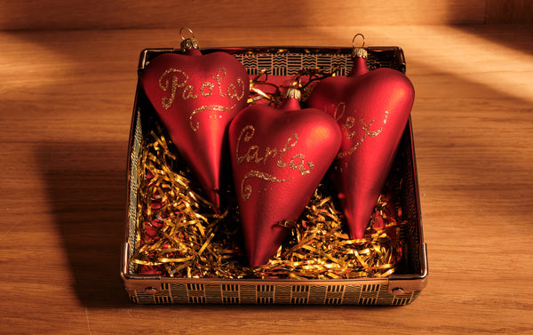 Red Heart Christmas Ornament